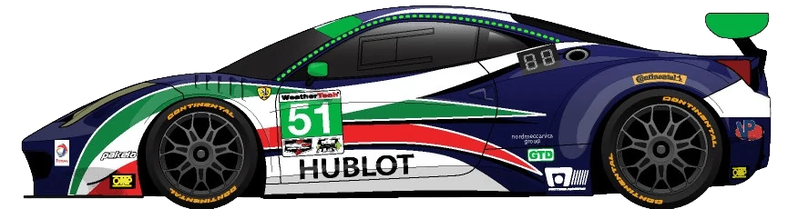 51번 페라리 458 이탈리아 GT3