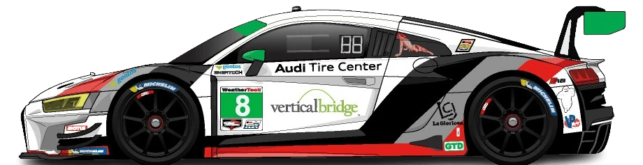 8번 아우디 R8 LMS Evo