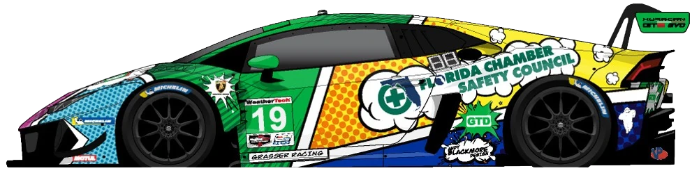 19번 람보르기니 우라칸 GT3 Evo