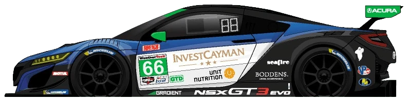 66번 아큐라 NSX GT3 Evo22