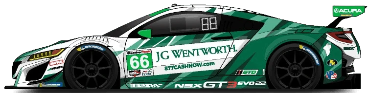 66번 아큐라 NSX GT3 Evo22