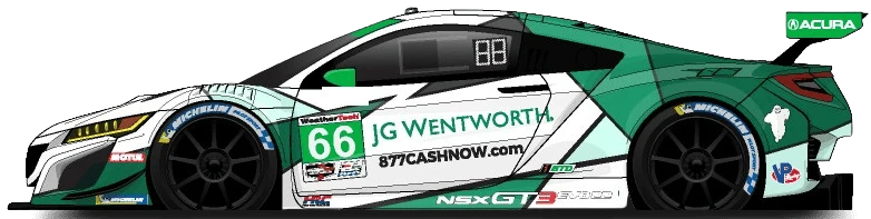 66번 아큐라 NSX GT3 Evo22